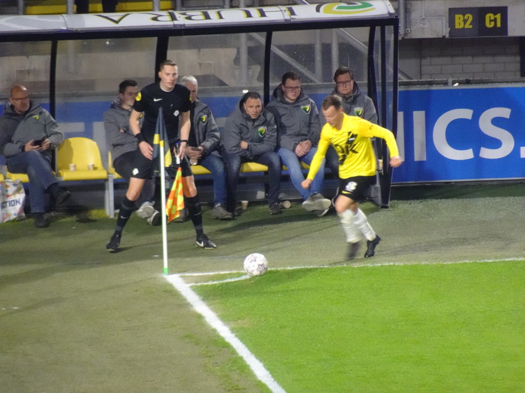 NAC Breda taking a corner kick on the field of the Rat Verlegh Stadium, during the match NAC Breda - FC Den Bosch