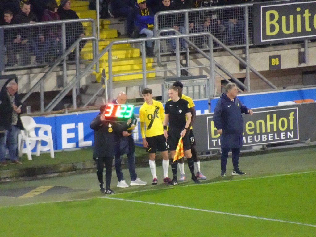 Substitutions of players of NAC Breda on the field of the Rat Verlegh Stadium, during the match NAC Breda - FC Den Bosch