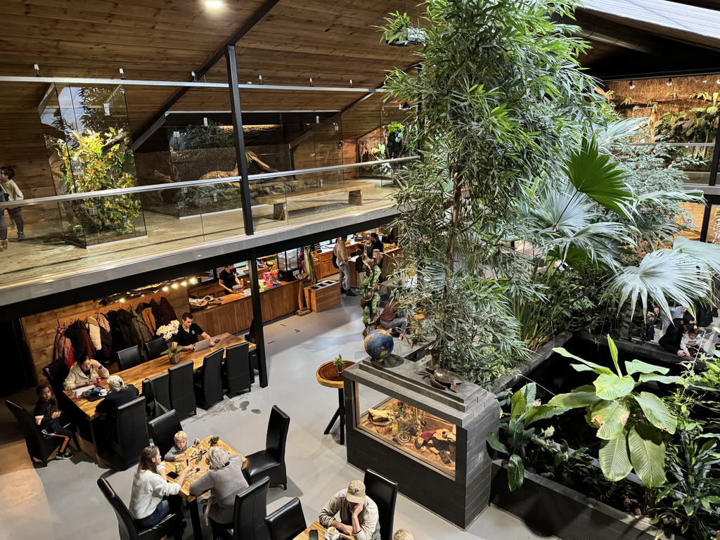 Interior of the Reptielenhuis De Aarde zoo, viewed from the upper floor