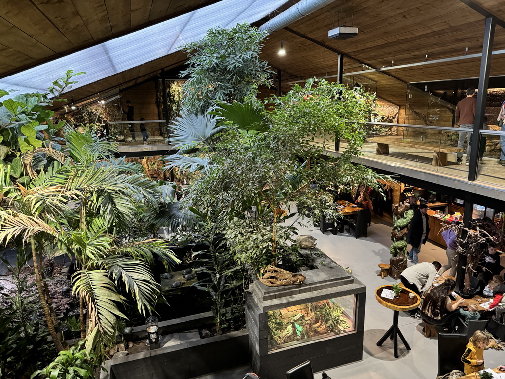 Interior of the Reptielenhuis De Aarde zoo, viewed from the upper floor