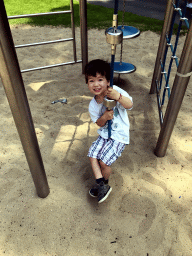 Max at the playground at the Stadspark Valkenberg