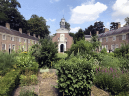 The north side of the Begijnhof garden with the St. Catharinakerk church