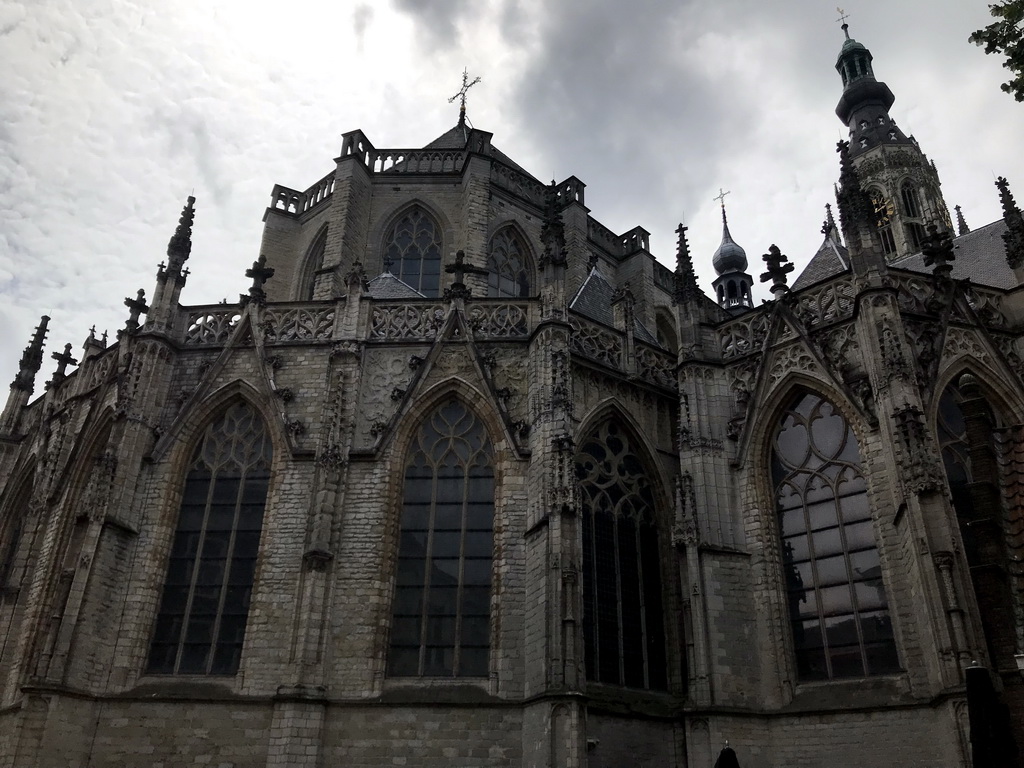 Northeast side of the Grote Kerk church, viewed from the Grote Markt square