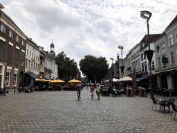 The Grote Markt square with the towers of the St. Antonius Cathedral and the Barones shopping mall