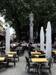 The Grote Markt square with the statue `Judith met het hoofd van Holofernes`