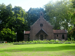 Front of the Chapel at the English Garden of Bouvigne Castle