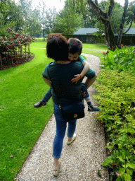 Miaomiao and Max at the English Garden of Bouvigne Castle