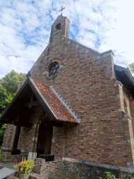 Right front side of the Chapel at the English Garden of Bouvigne Castle