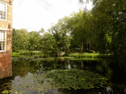 East side of the pond at Bouvigne Castle, viewed from the bridge