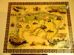 Old map of the western part of the North-Brabant province, in the entrance room of Bouvigne Castle