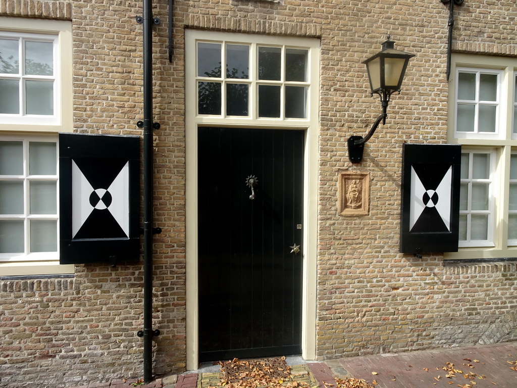 Door at the Poortgebouw building of Bouvigne Castle