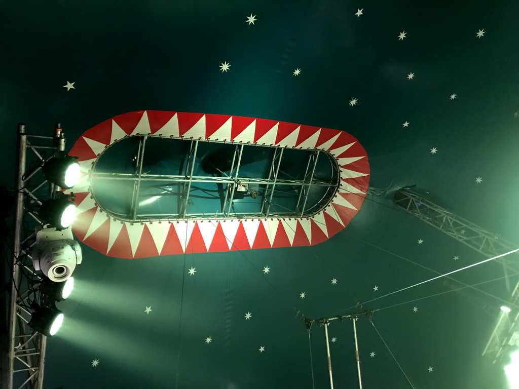 Ceiling of the tent of Circus Barones, just before the show