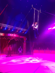 Acrobat at Circus Barones, during the show