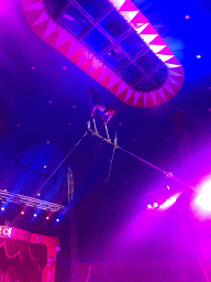 Acrobat at Circus Barones, during the show