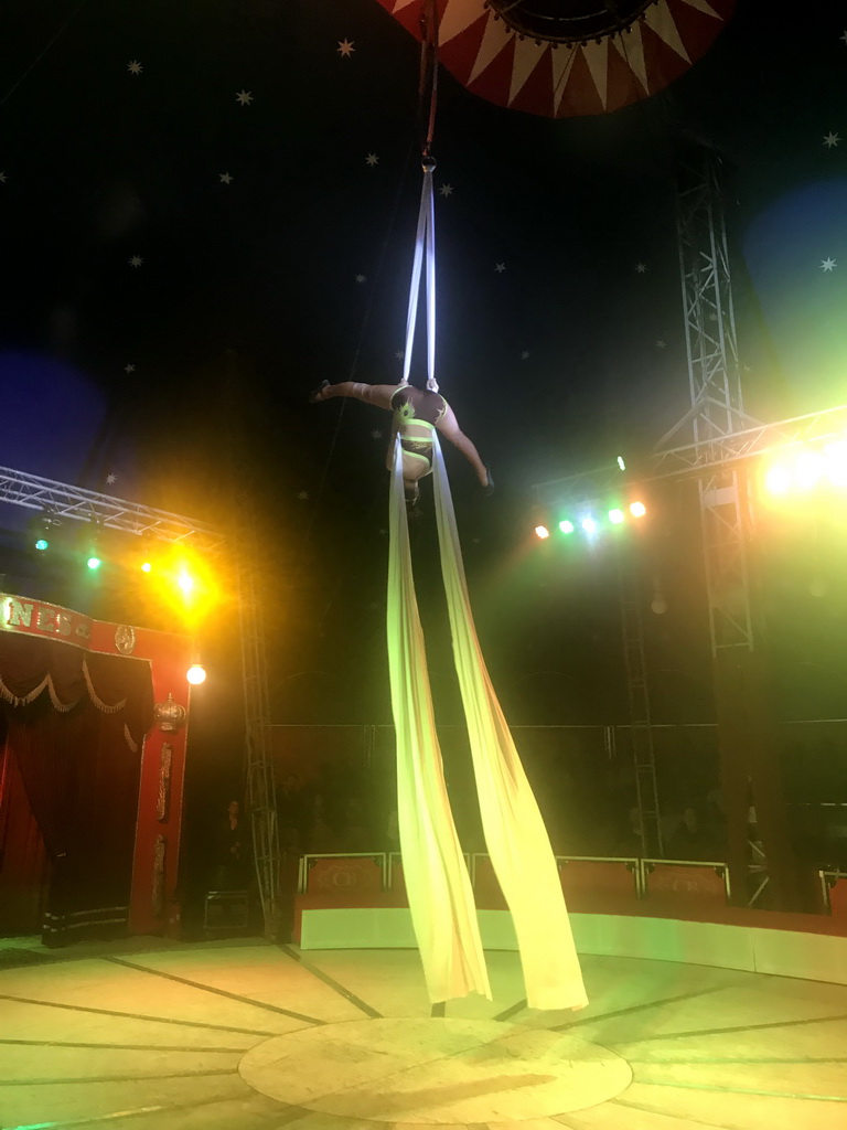 Acrobats at Circus Barones, during the show