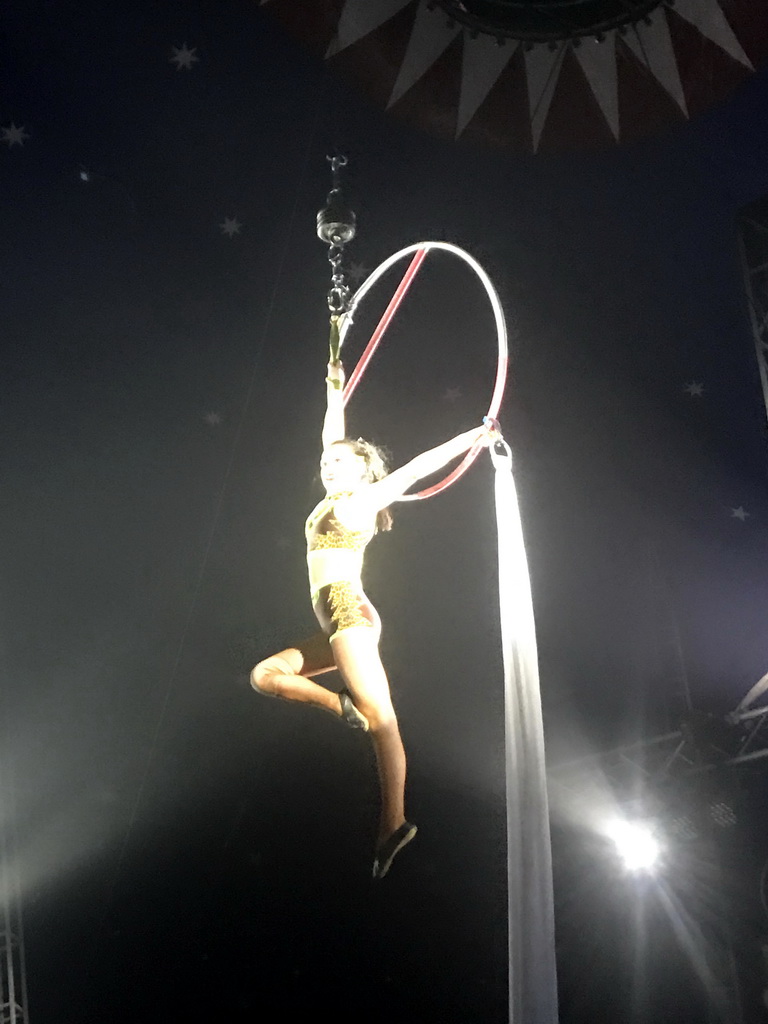 Acrobats at Circus Barones, during the show