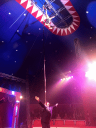 Acrobat at Circus Barones, during the show