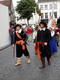 Actors at the north side of the Grote Markt Square, during the Nassaudag