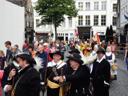 Actors at the north side of the Grote Markt Square, during the Nassaudag