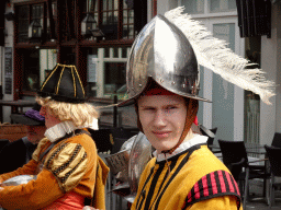 Actors at the north side of the Grote Markt Square, during the Nassaudag