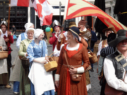 Actors at the north side of the Grote Markt Square, during the Nassaudag