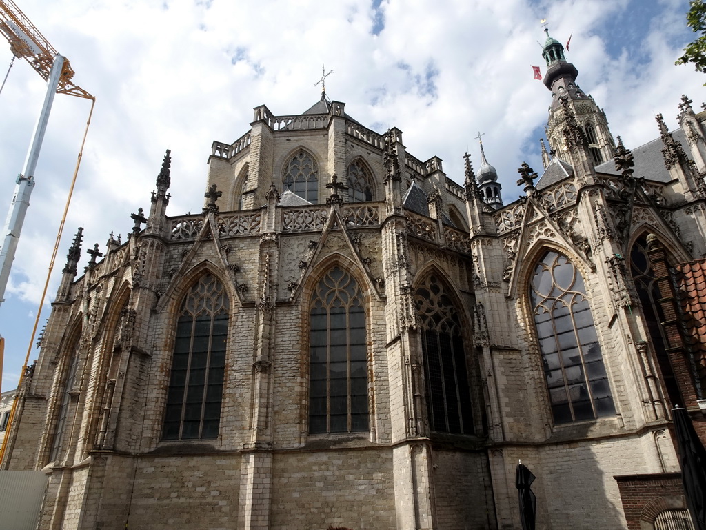 Northeast side of the Grote Kerk church, viewed from the Grote Markt Square