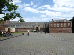 Front of the Breda Castle at the Kasteelplein square, with the Stadtholder`s Gate