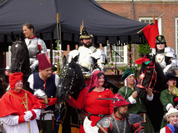 Knights, horses and other actors at the Parade square in front of the Main Building of Breda Castle, during the Nassaudag