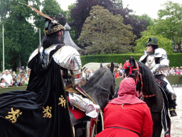 Knights, horses and other actor at the Parade square of Breda Castle, during the Nassaudag
