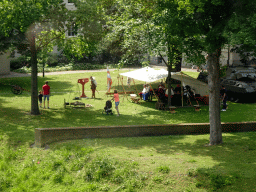 Tank and actors at the southwest side of Breda Castle, viewed from the First Floor of the Main Building, during the Nassaudag