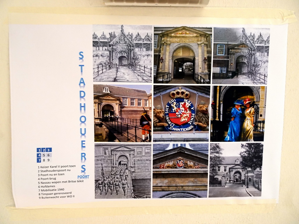 Information on the Stadtholder`s Gate, at the First Floor of the Main Building of Breda Castle, during the Nassaudag