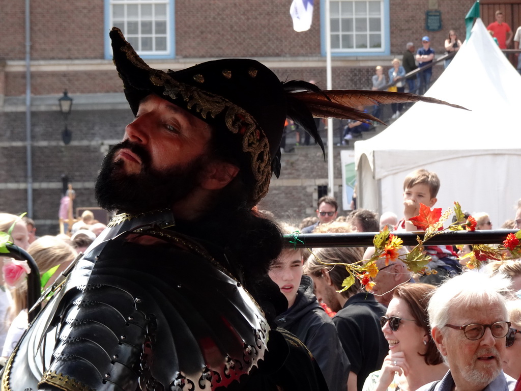 Knight at the Parade square of Breda Castle, during the Nassaudag