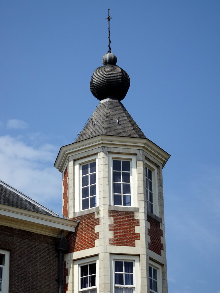 Tower at the northeast side of the Main Building of Breda Castle, viewed from the Parade square, during the Nassaudag