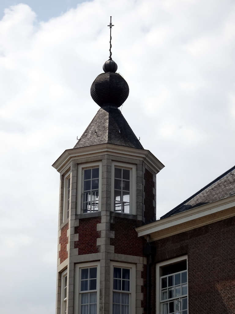 Tower at the southeast side of the Main Building of Breda Castle, viewed from the Parade square, during the Nassaudag