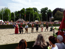 Knight and other actors at the Parade square of Breda Castle, during the Knight Tournament at the Nassaudag