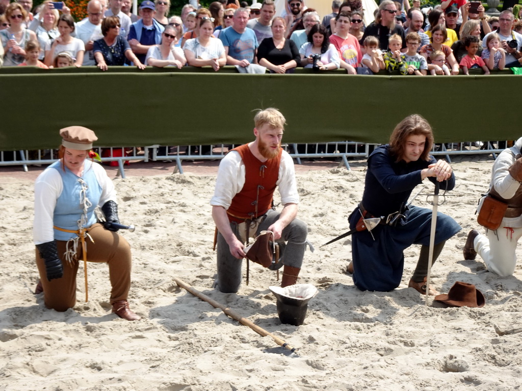 Actors at the Parade square of Breda Castle, during the Knight Tournament at the Nassaudag
