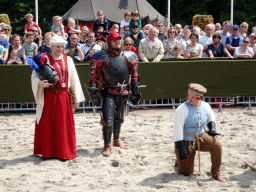 Knight and other actors at the Parade square of Breda Castle, during the Knight Tournament at the Nassaudag