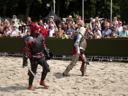 Knights at the Parade square of Breda Castle, during the Knight Tournament at the Nassaudag