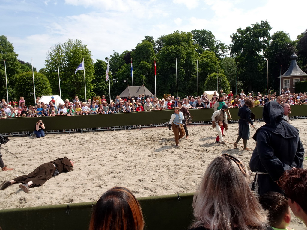 Actors at the Parade square of Breda Castle, during the Knight Tournament at the Nassaudag