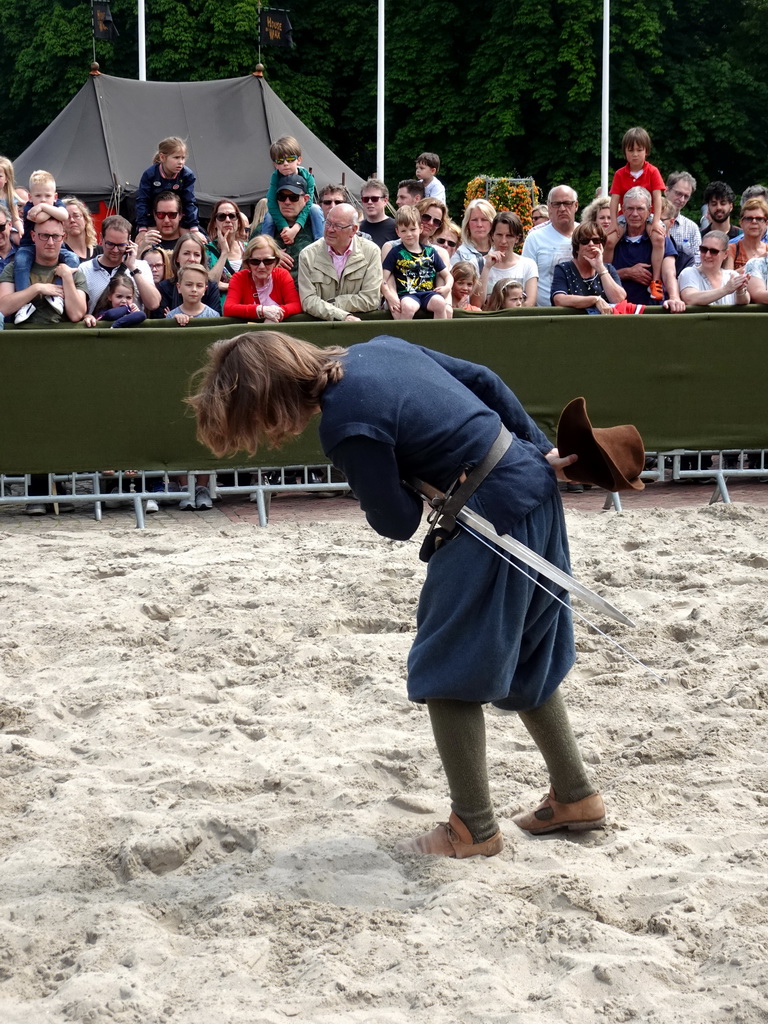 Actor at the Parade square of Breda Castle, during the Knight Tournament at the Nassaudag