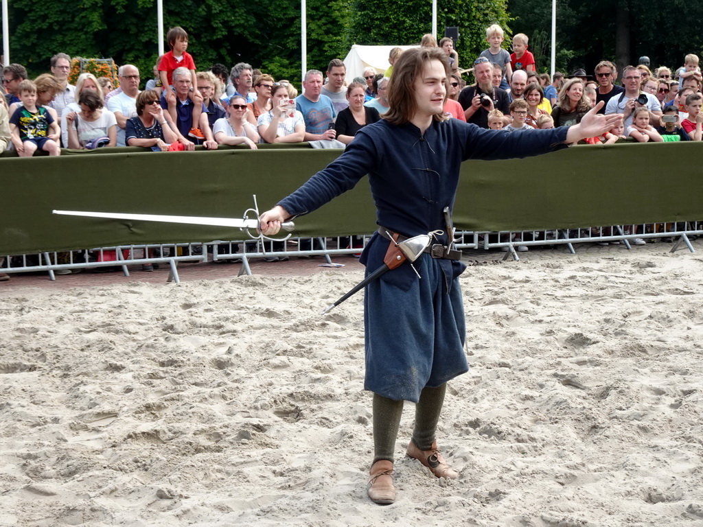 Actor at the Parade square of Breda Castle, during the Knight Tournament at the Nassaudag