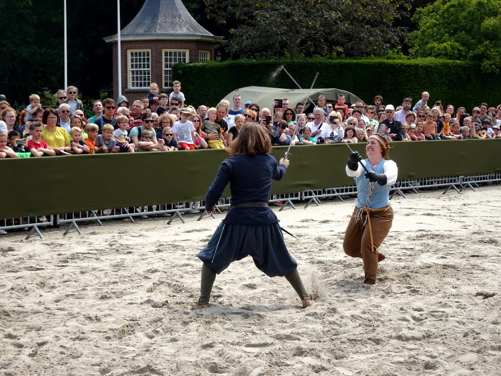 Actors at the Parade square of Breda Castle, during the Knight Tournament at the Nassaudag