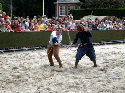 Actors at the Parade square of Breda Castle, during the Knight Tournament at the Nassaudag