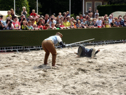 Actors at the Parade square of Breda Castle, during the Knight Tournament at the Nassaudag