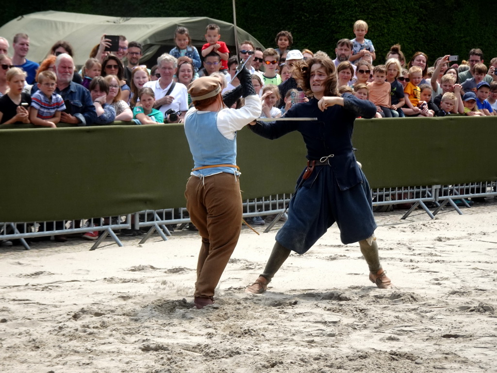 Actors at the Parade square of Breda Castle, during the Knight Tournament at the Nassaudag
