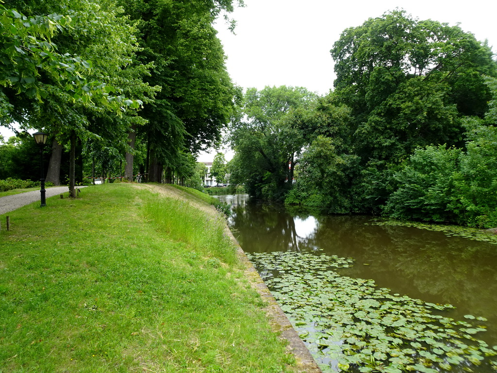 The northeast side of the Parade square of Breda Castle, the Mark river and the Stadspark Valkenberg