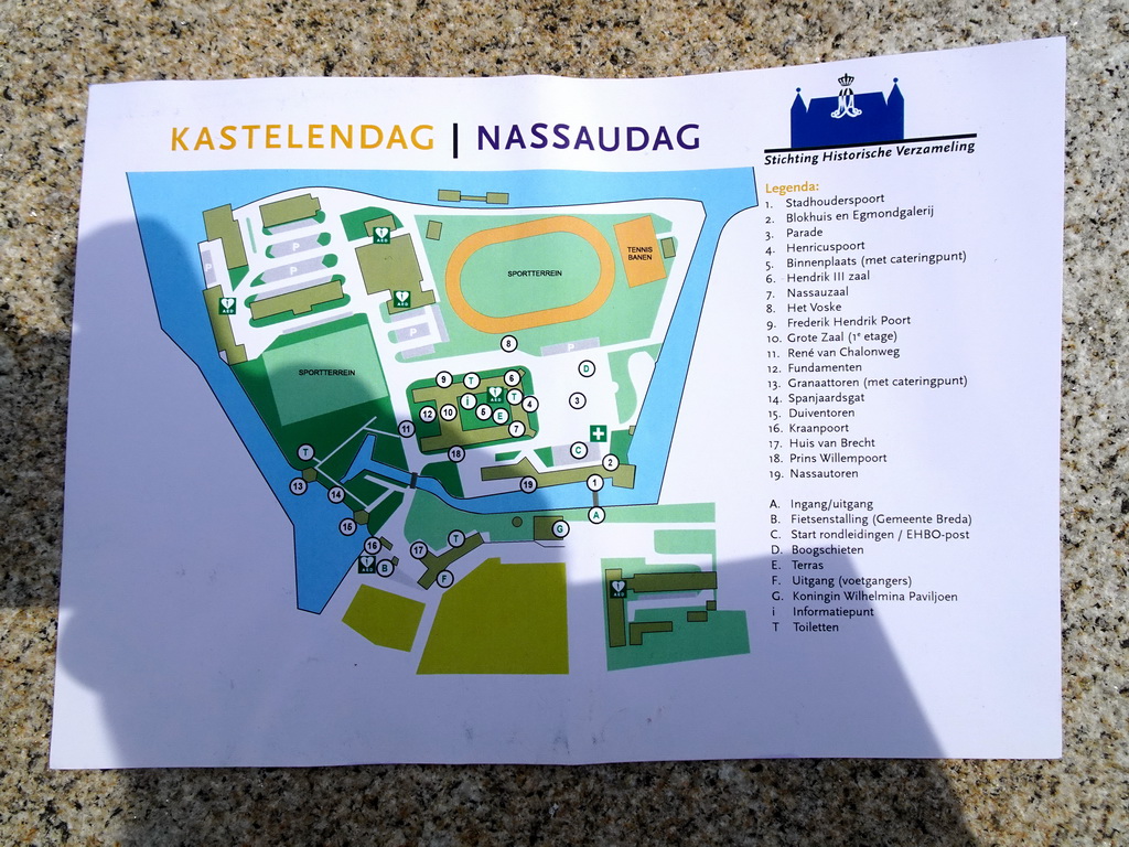 Map of Breda Castle during the Nassaudag