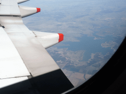 Lake Maraboon, viewed from the airplane from Singapore