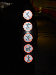 Signs at Albert Street, by night