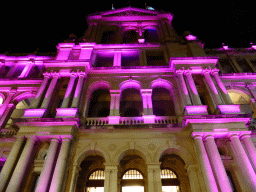 Facade of the Treasury Casino at Queen Street, by night